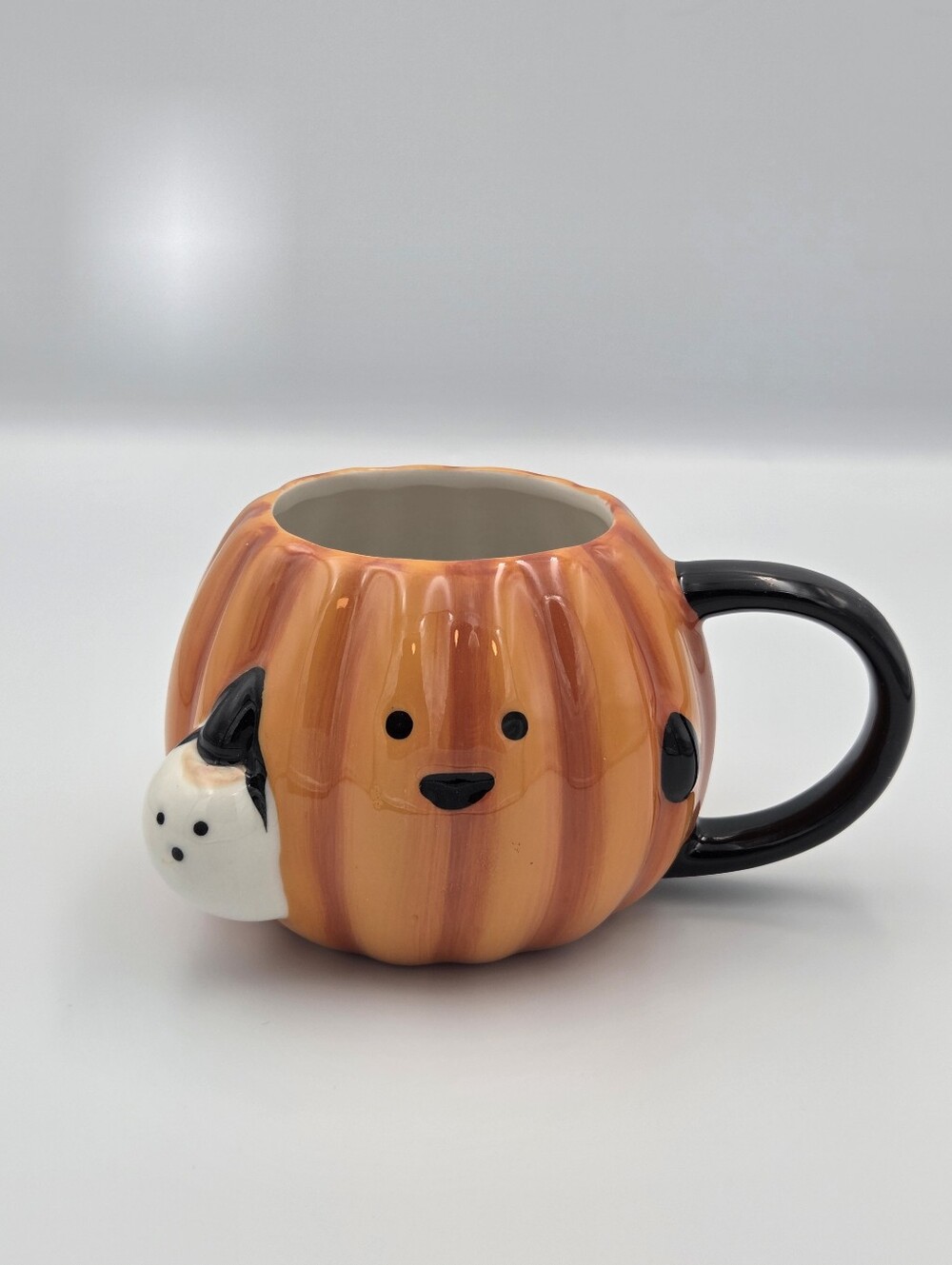 Hyde & Eek Cute Pumpkin Face Ceramic Mug Nwt